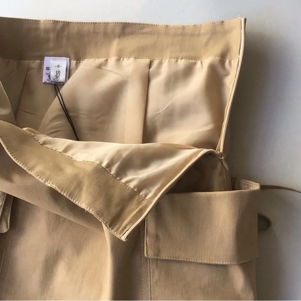 Storets Cora cargo mini skirt Beige Belted Skirt